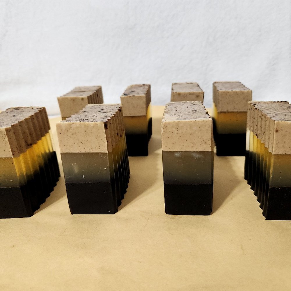 3 Layer Honey Charcoal Coffee Soap